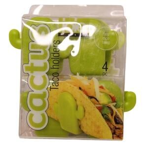 Joie Cactus Green Taco Holders, Set of 4 NEW! Easy Taco Filling